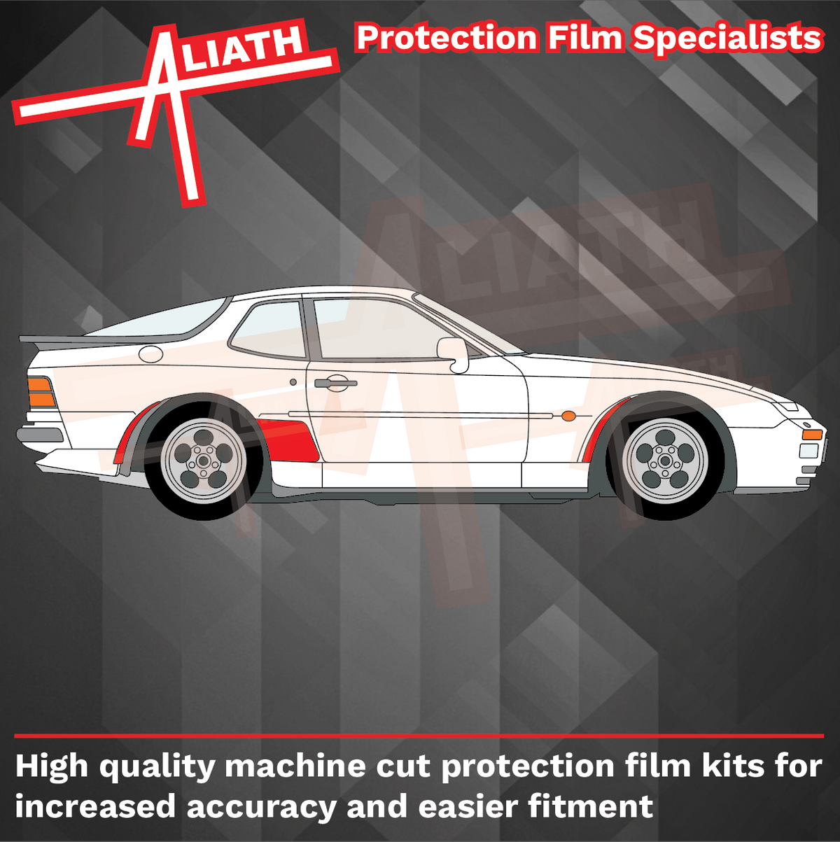 Porsche 944 (1982-1991), Rear QTR, Rear Arch & Front Arch BLACK Paint Protection