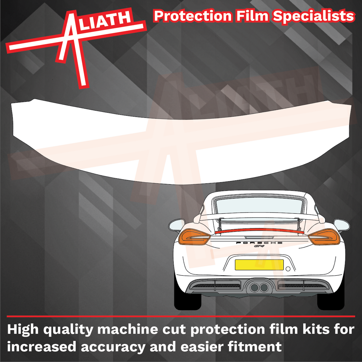 Porsche Cayman GT4 981 (2012-2016), Rear Bootlid Upper CLEAR Paint Protection