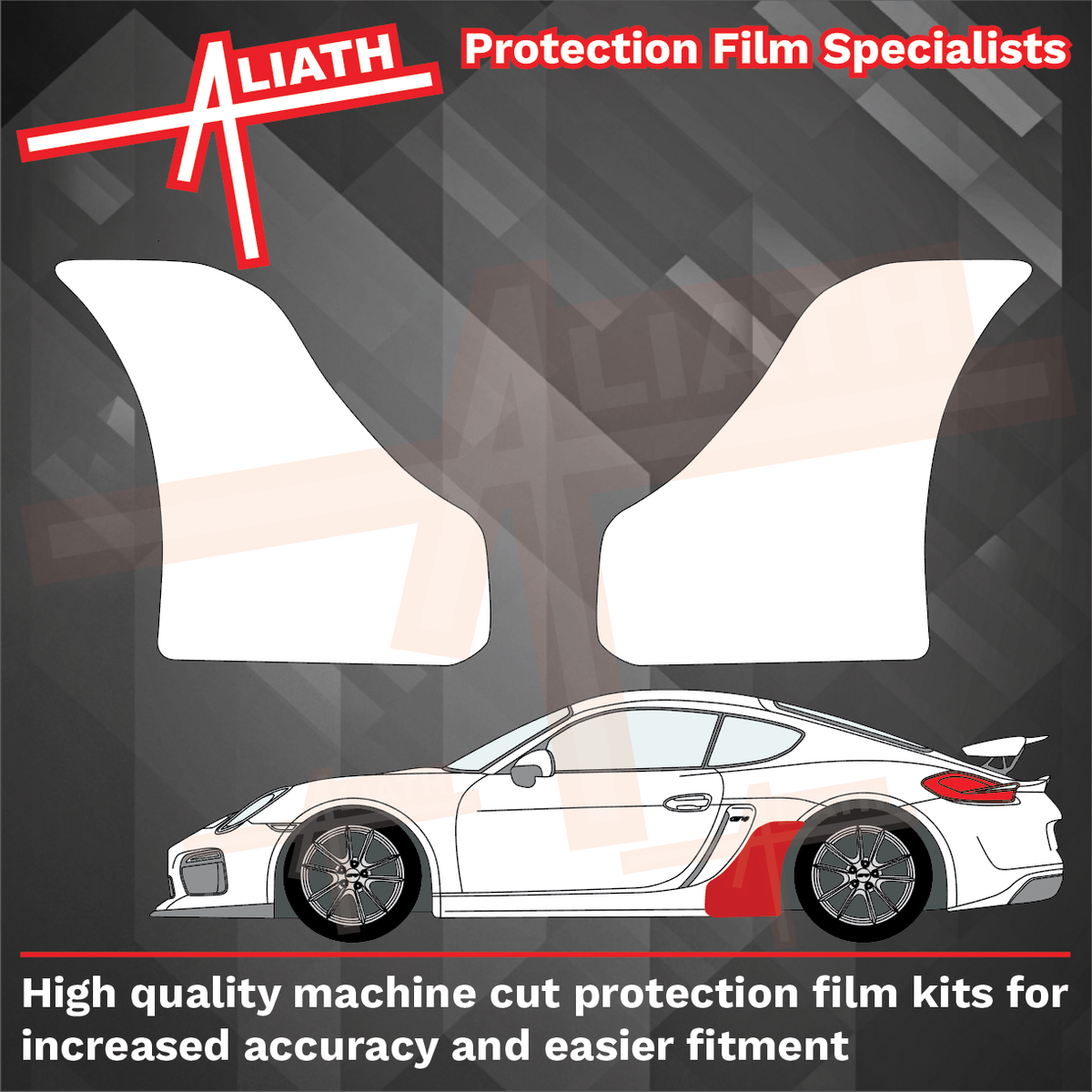 Porsche Boxster 981 GT4 (2012-2016) Rear Sill Skirt Arch CLEAR Paint Protection