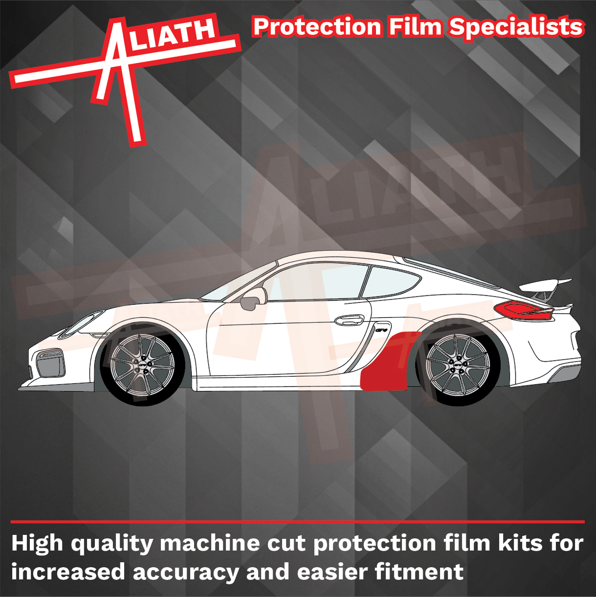 Porsche Boxster 981 GT4 (2012-2016) Rear Sill Skirt Arch CLEAR Paint Protection