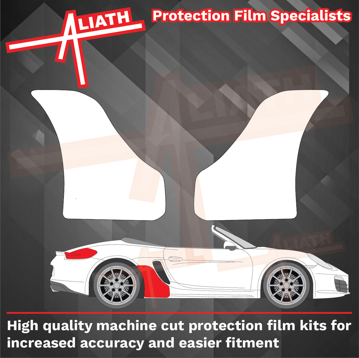 Porsche Boxster 981 (2012-2016) Rear Sill Skirt Arch CLEAR Paint Protection