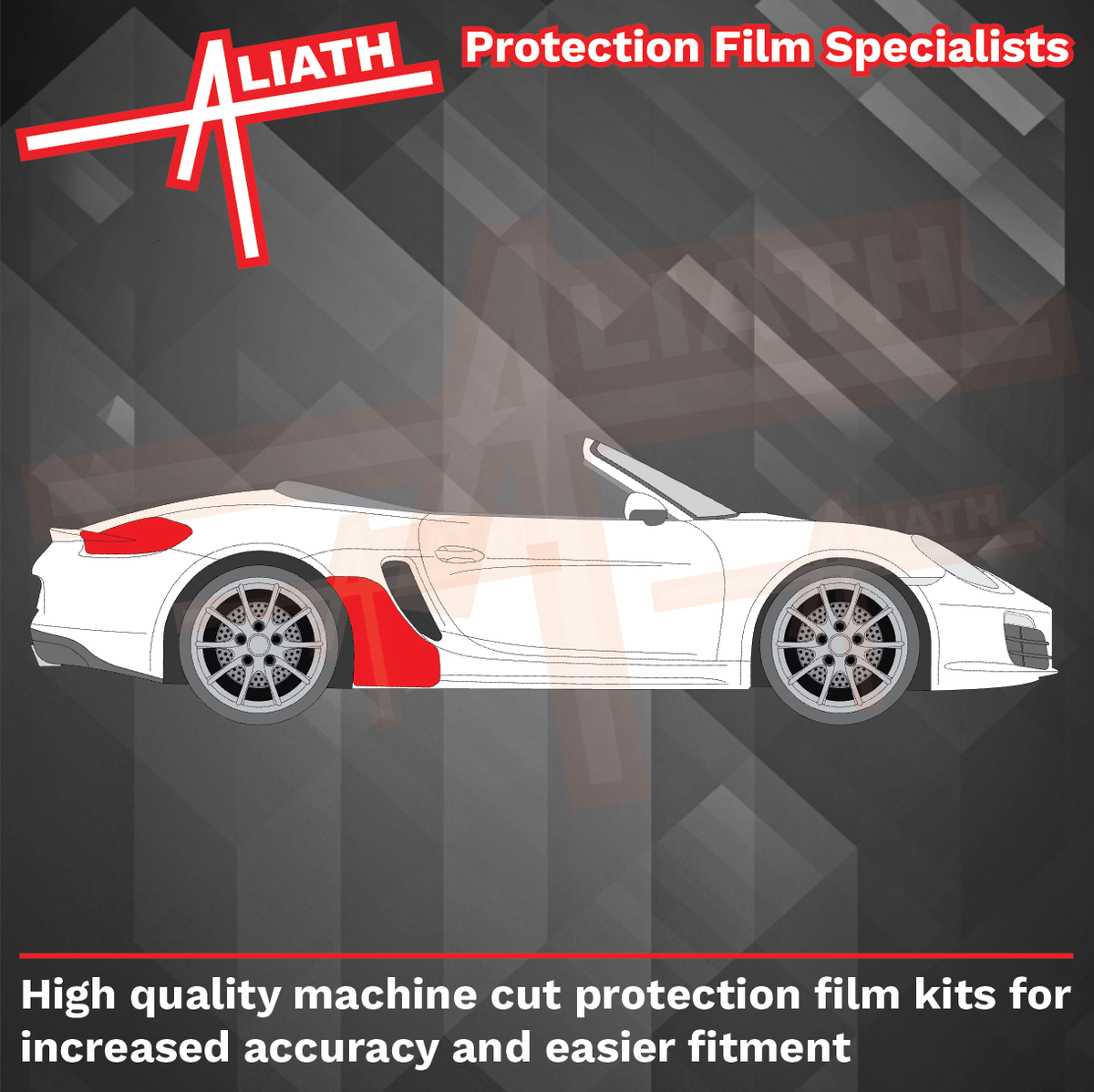 Porsche Boxster 981 (2012-2016) Rear Sill Skirt Arch CLEAR Paint Protection
