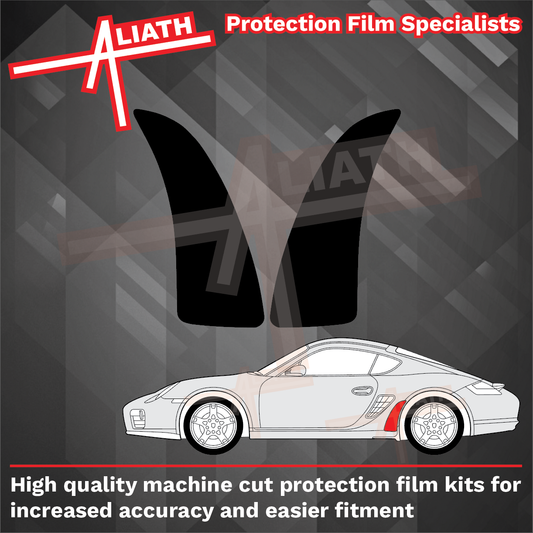 Porsche Boxster / Cayman (987) 2004-2012 Rear Qtr / Wing BLACK TEXTURED Paint Protection
