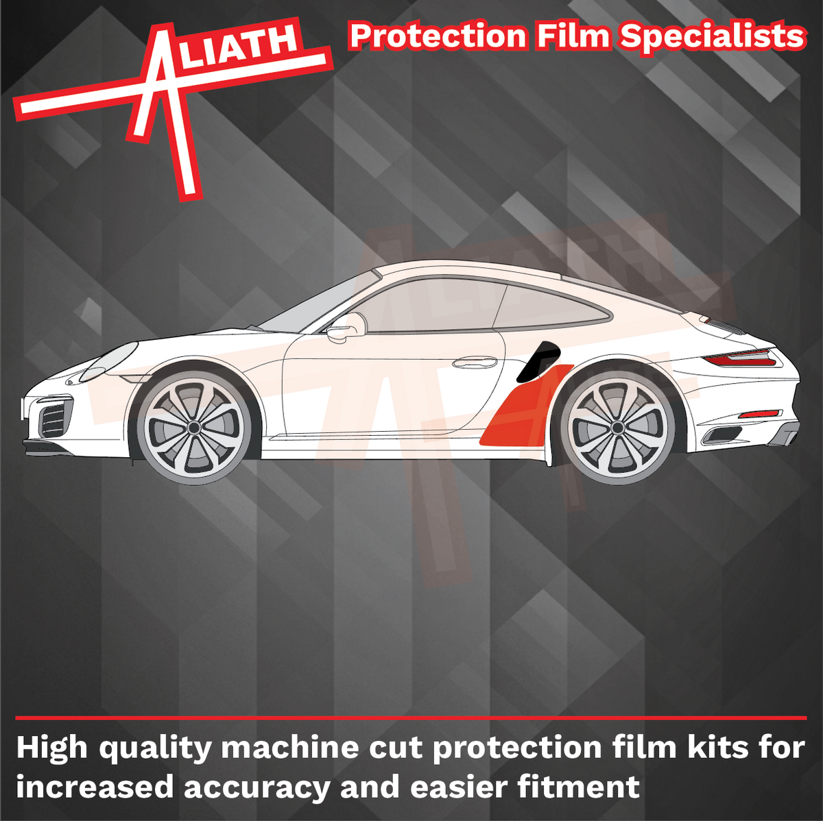 Porsche 911 991 GT3 & RS 2013-2020, Rear QTR CLEAR Paint Protection