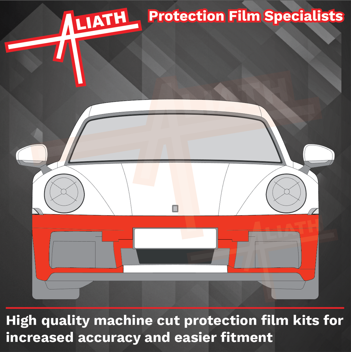 Porsche 911 Carrera (992) 2025-Present, Front Bumper CLEAR Paint Protection
