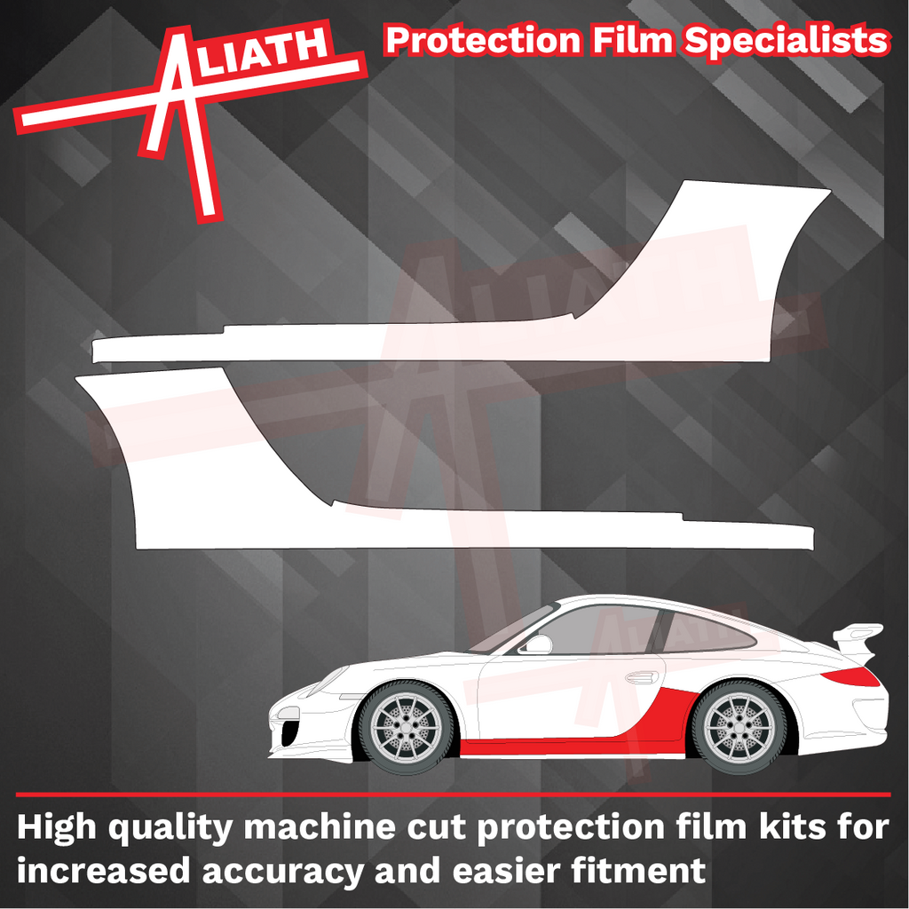 Porsche 911 GT3 & GT3 RS (997) 2010-2012, Side Sill Panel & QTR CLEAR ...