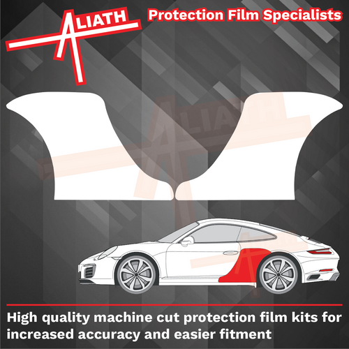 Porsche 911 991 GT3 2013-2020, Rear QTR Wing Large CLEAR Paint Protection