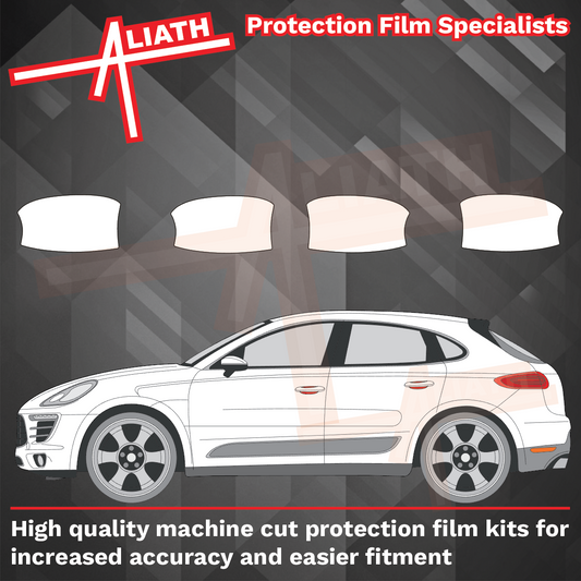 Porsche Macan (Type 95B) 2014-2024, Door Handle Cups CLEAR Paint Protection
