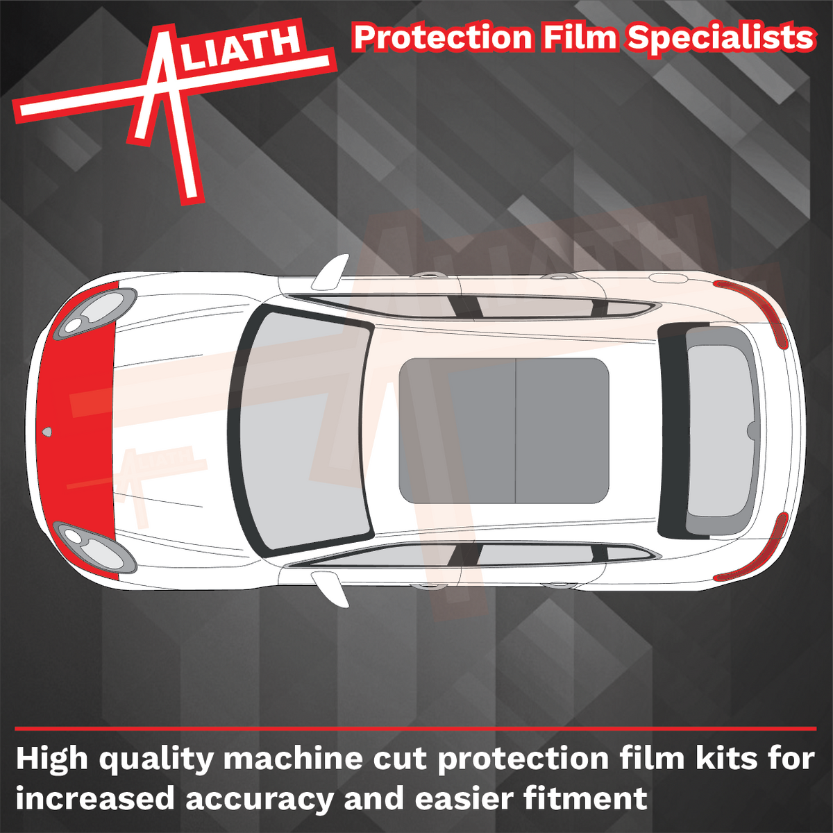 Porsche Macan (Type 95B) 2014-2024, Bonnet Front CLEAR Paint Protection