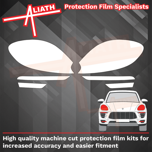 Porsche Macan GTS (Type 95B) 2014-2024, Headlights & lower lights CLEAR Stone Protection