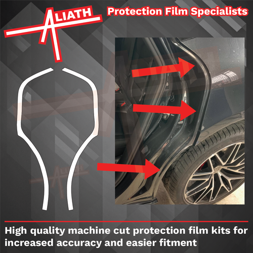 Porsche Macan (Type 95B) 2014-2024, Rear Door Shut Edge CLEAR Paint Protection