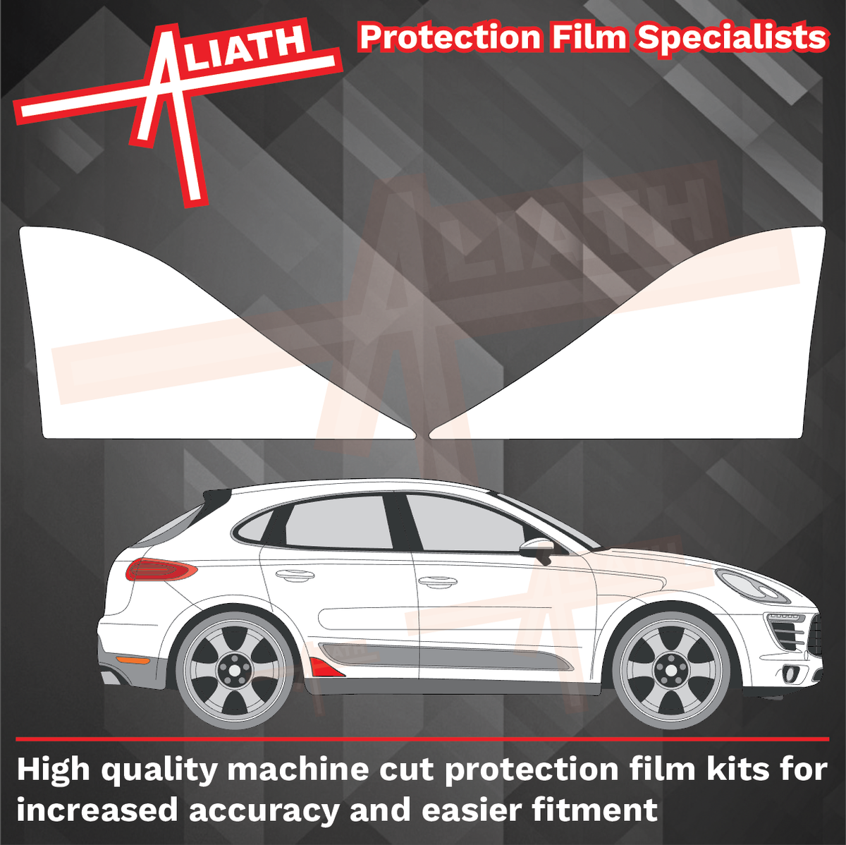 Porsche Macan (Type 95B) 2014-2024, Rear Door Lower Arch CLEAR Paint Protection