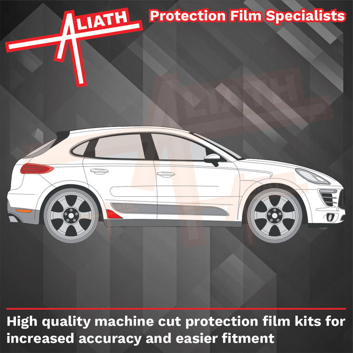 Porsche Macan (Type 95B) 2014-2024, Rear Door Lower Arch CLEAR Paint Protection