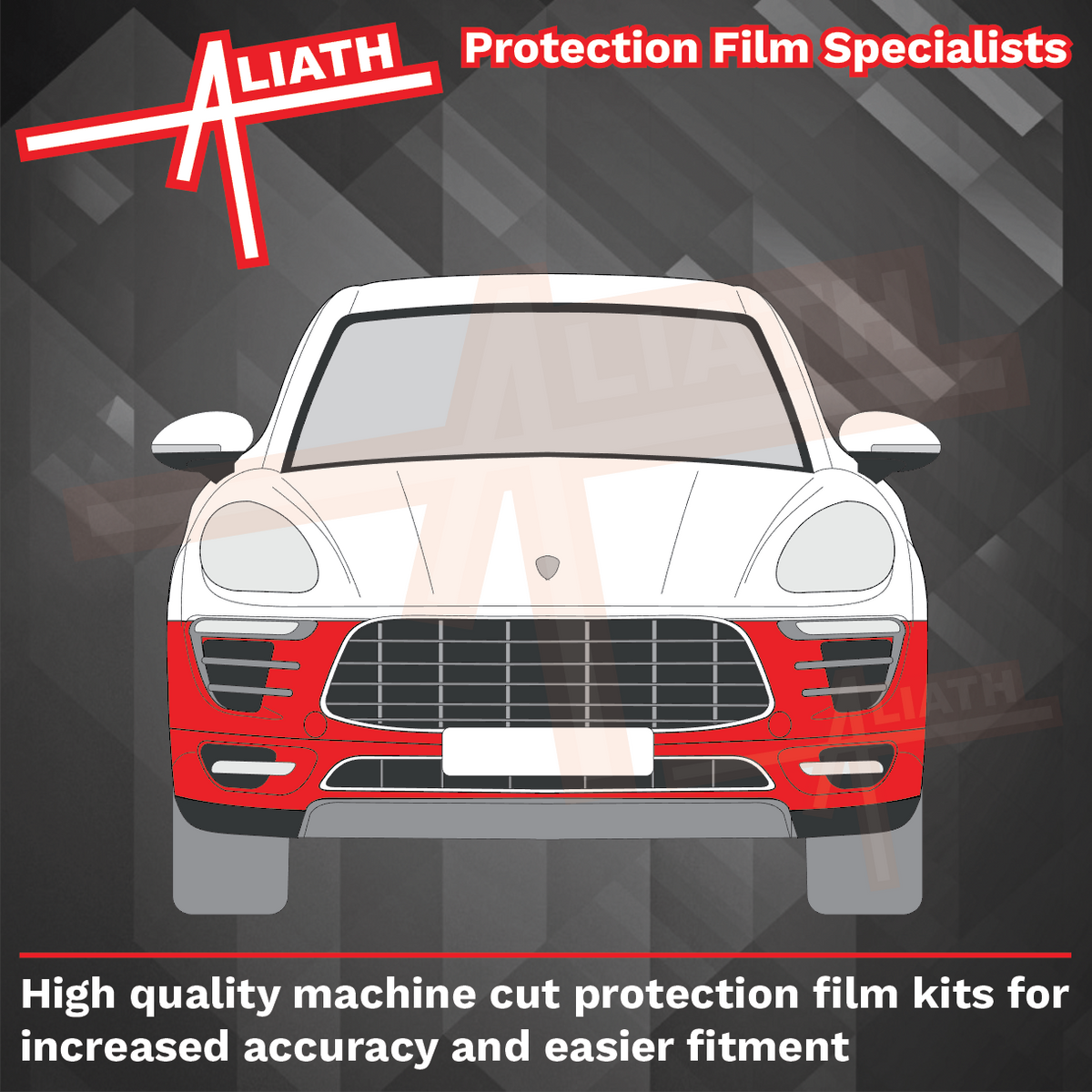 Porsche Macan GTS (Type 95B) 2014-2024, Front Bumper CLEAR Paint Protection