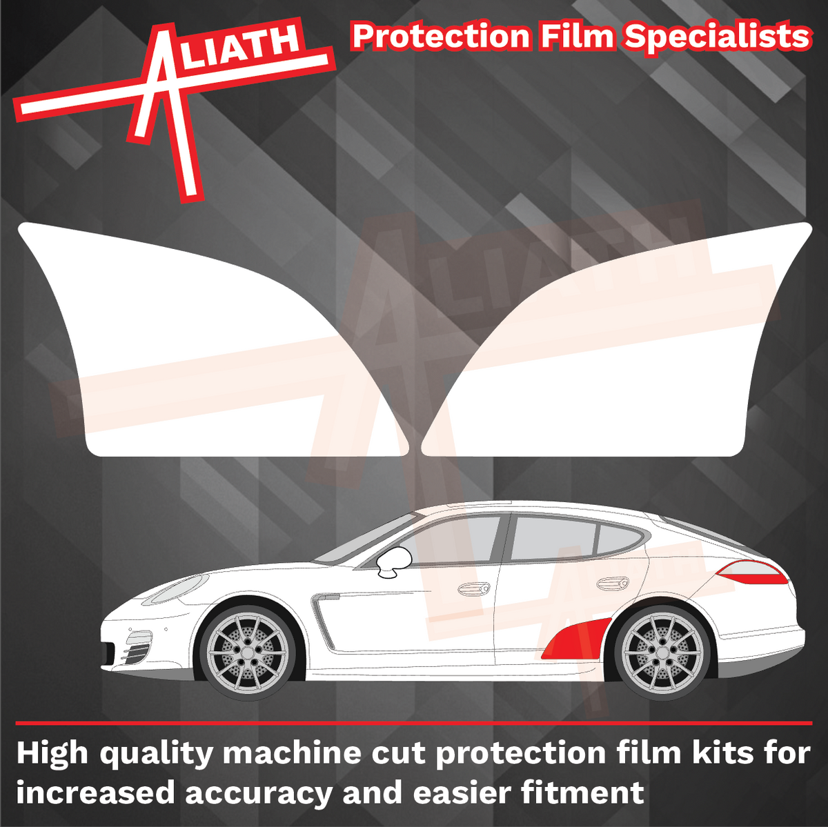 Porsche Panamera (Type 970) (2011-2016), Rear Door Arch Panel CLEAR Paint Protection