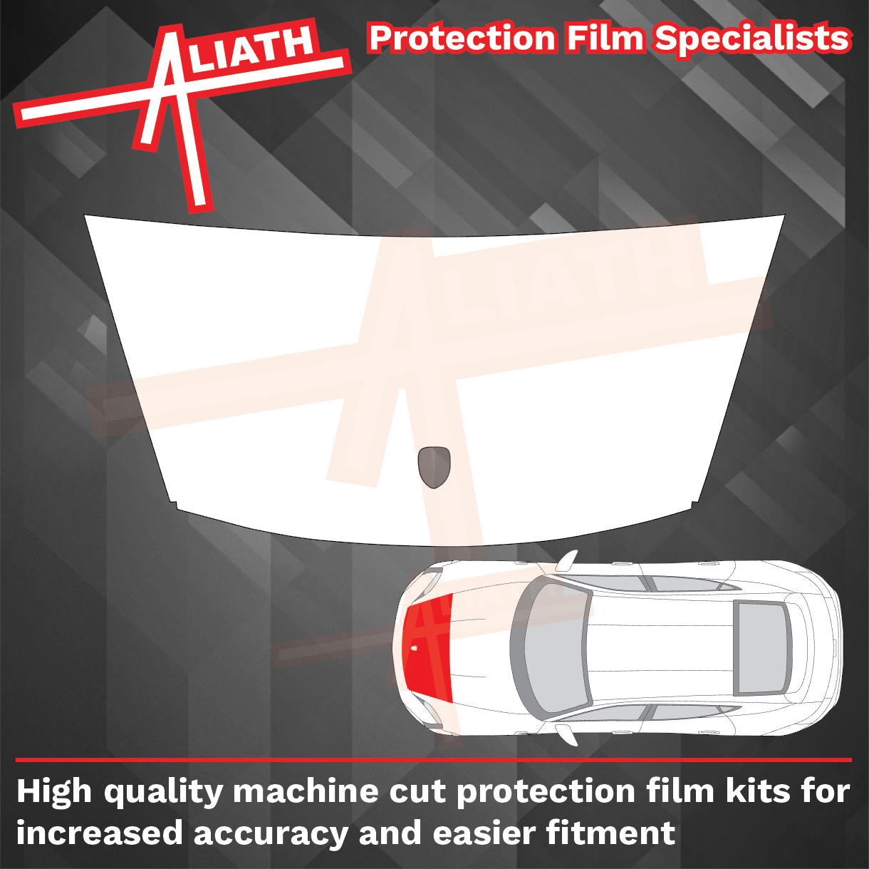 Porsche Taycan 2019-Present, Bonnet Front CLEAR Paint Protection – Aliath