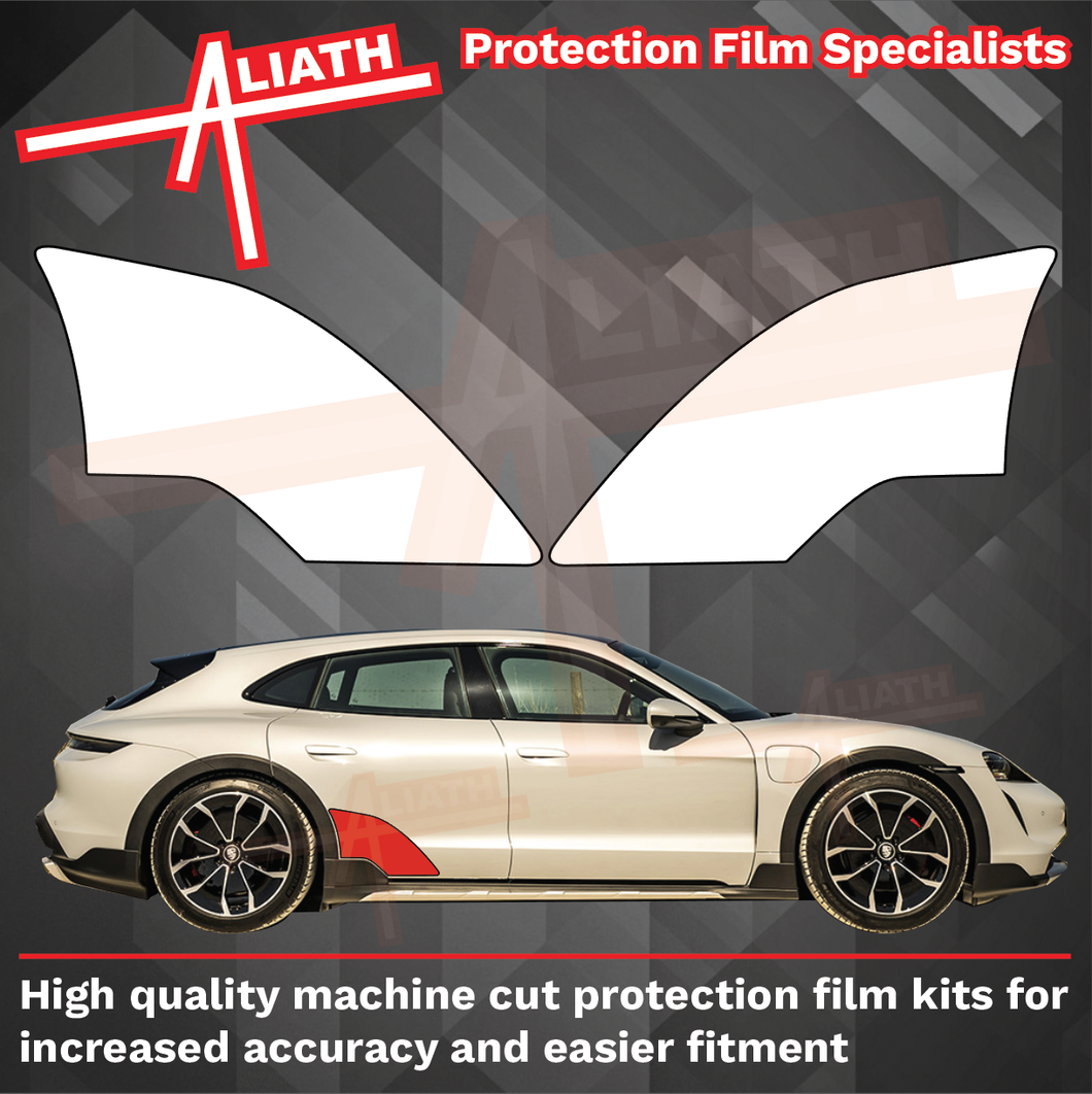 Porsche Taycan Cross Turismo 2019-Present, Rear Door Arches CLEAR  Paint Protection