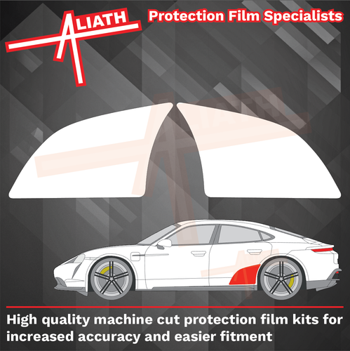 Porsche Taycan 2019-Present, Rear Door Arch Panel CLEAR Paint Protection