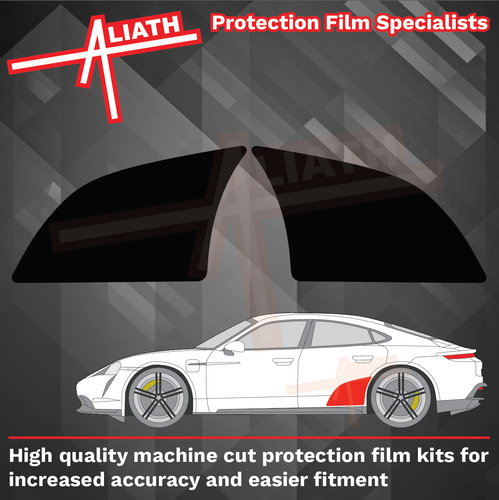 Porsche Taycan 2019-Present, Rear Door Arch Panel CARBON Paint Protection