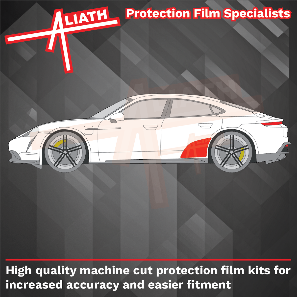 Porsche Taycan 2019-Present, Rear Door Arch Panel CARBON Paint Protection