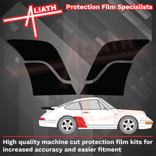 Porsche 911 964 Turbo (1989-1993), Rear QTR & Skirt BLACK TEXTURED Paint Protection CLASSIC