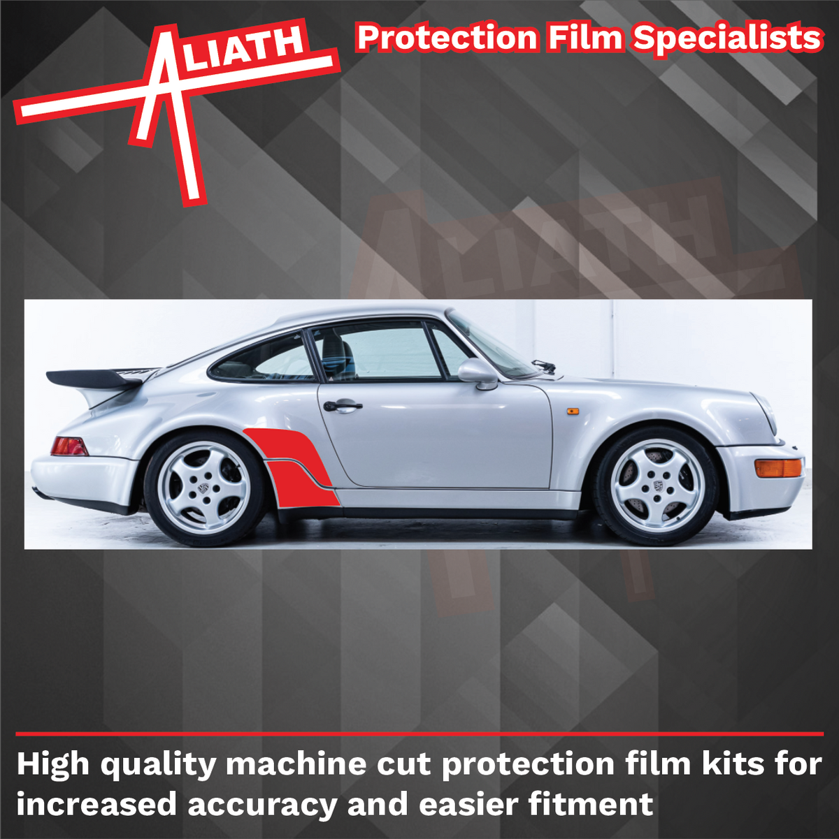 Porsche 911 964 Turbo (1989-1993), Rear QTR & Skirt CLEAR Paint Protection CLASSIC