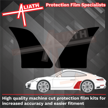 Porsche 911 (991) 2011- 2020, Rear QTR / Wing BLACK TEXTURED Paint Protection