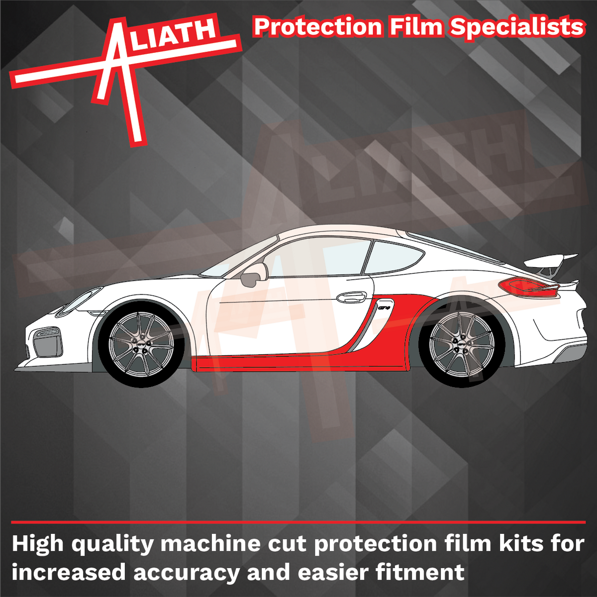 Porsche Cayman GT4 981 (2012-2016), Sill Skirt Trims CLEAR Paint Protection