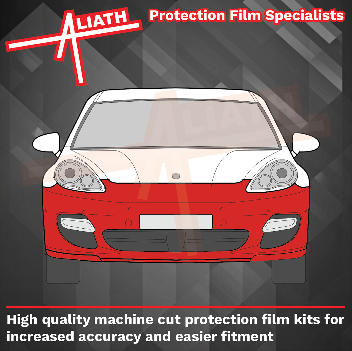 Porsche Panamera Turbo (Type 970) (2010-2013), Front Bumper CLEAR Paint Protection