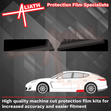 Porsche Panamera (Type 970) (2011-2016), Rear Sill Skirt Section BLACK Paint Protection