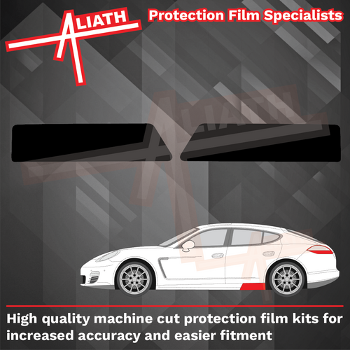 Porsche Panamera (Type 970) (2011-2016), Rear Sill Skirt Section BLACK Paint Protection