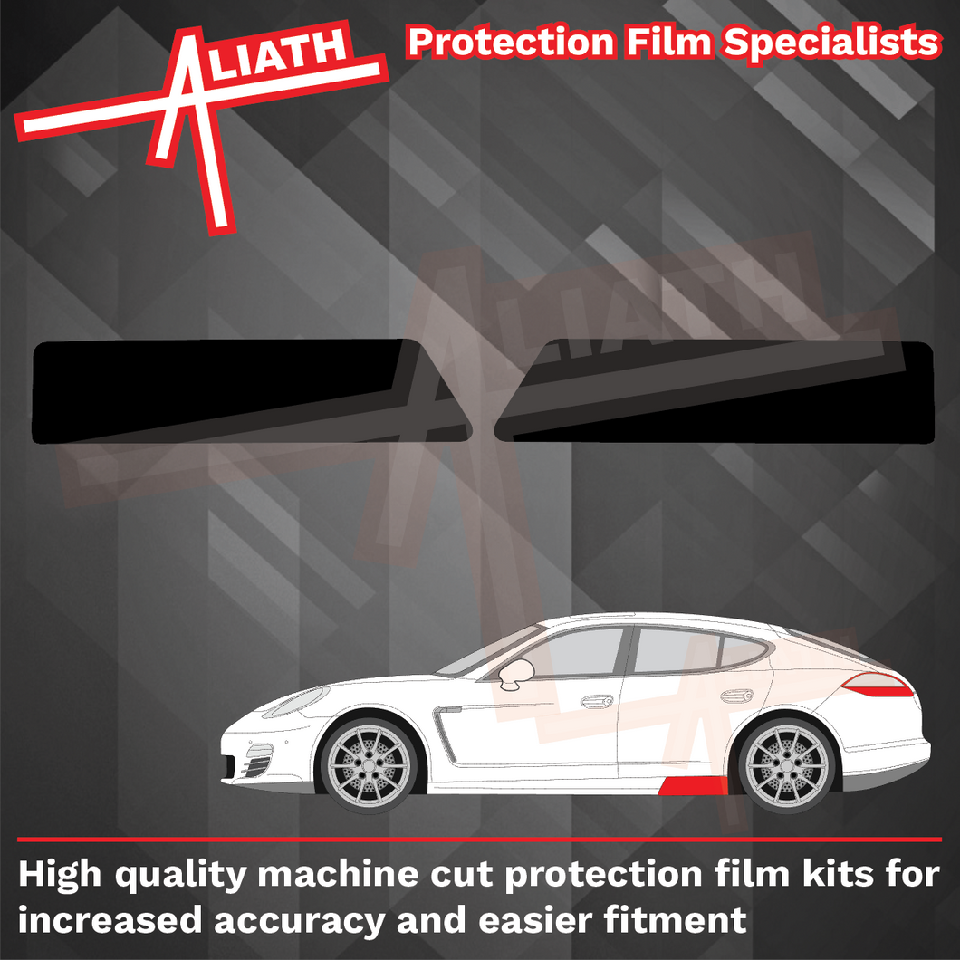 Porsche Panamera (Type 970) (2011-2016), Rear Sill Skirt Section BLACK Paint Protection
