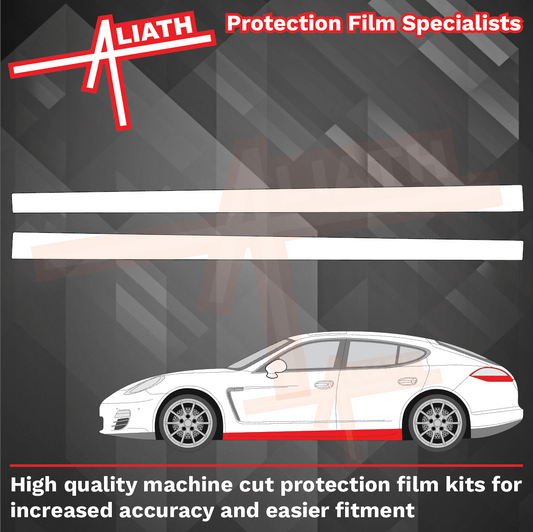 Porsche Panamera Turbo (Type 970) (2011-2016), Sill Skirt Trims CLEAR Paint Protection