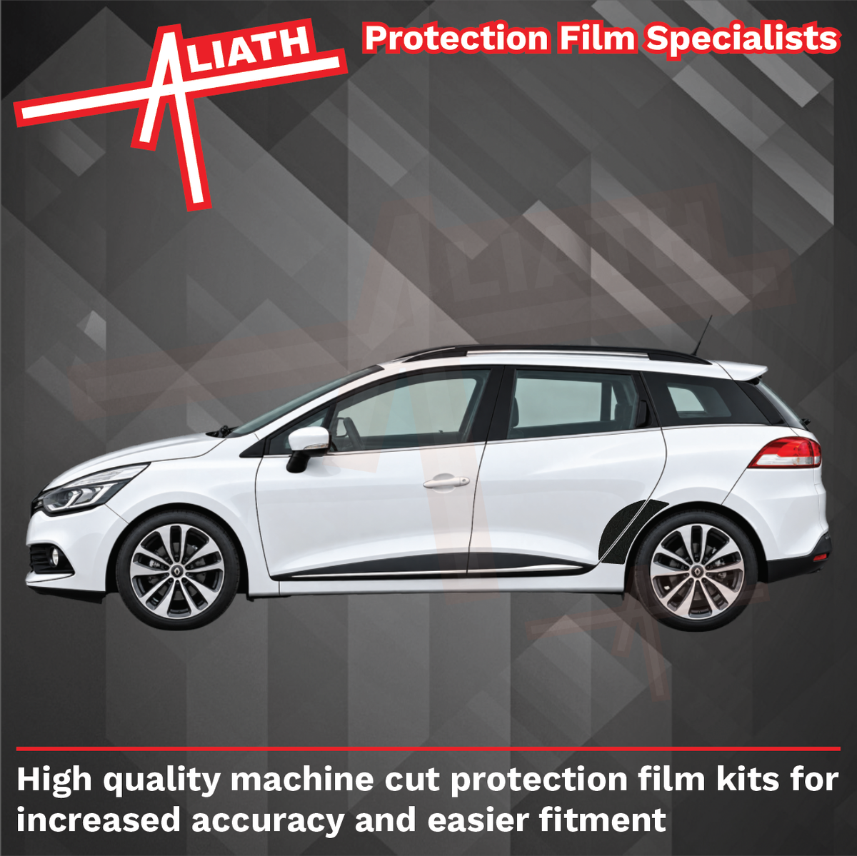 Renault Clio Estate 2012-2019, Rear Arches BLACK Paint Protection