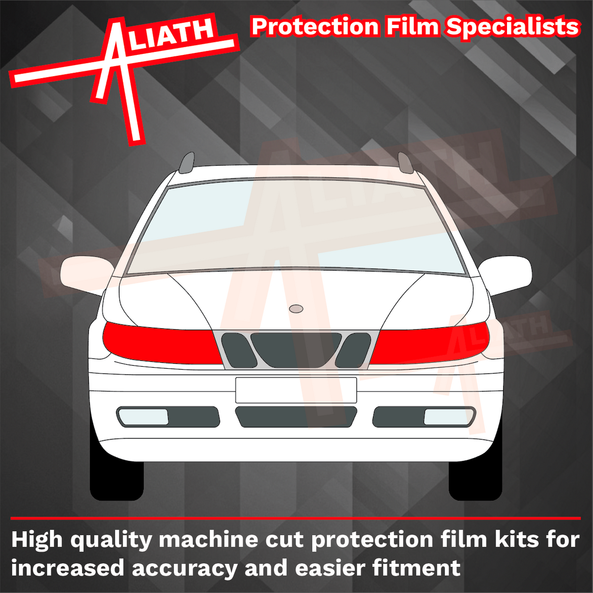 Saab 9-3 2008-2012, Headlights CLEAR Stone Protection