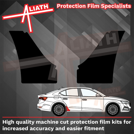 Skoda Octavia (MK4) 2019-Present, Rear QTR Lower Arch BLACK Paint Protection