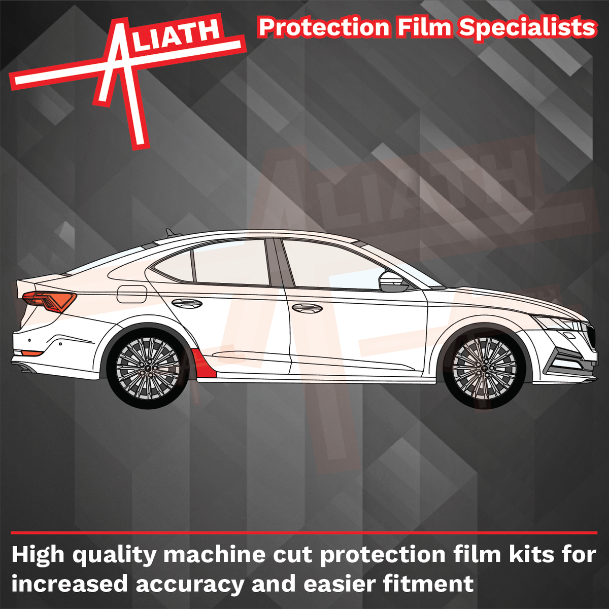 Skoda Octavia (MK4) 2019-Present, Rear QTR Lower Arch CLEAR Paint Protection