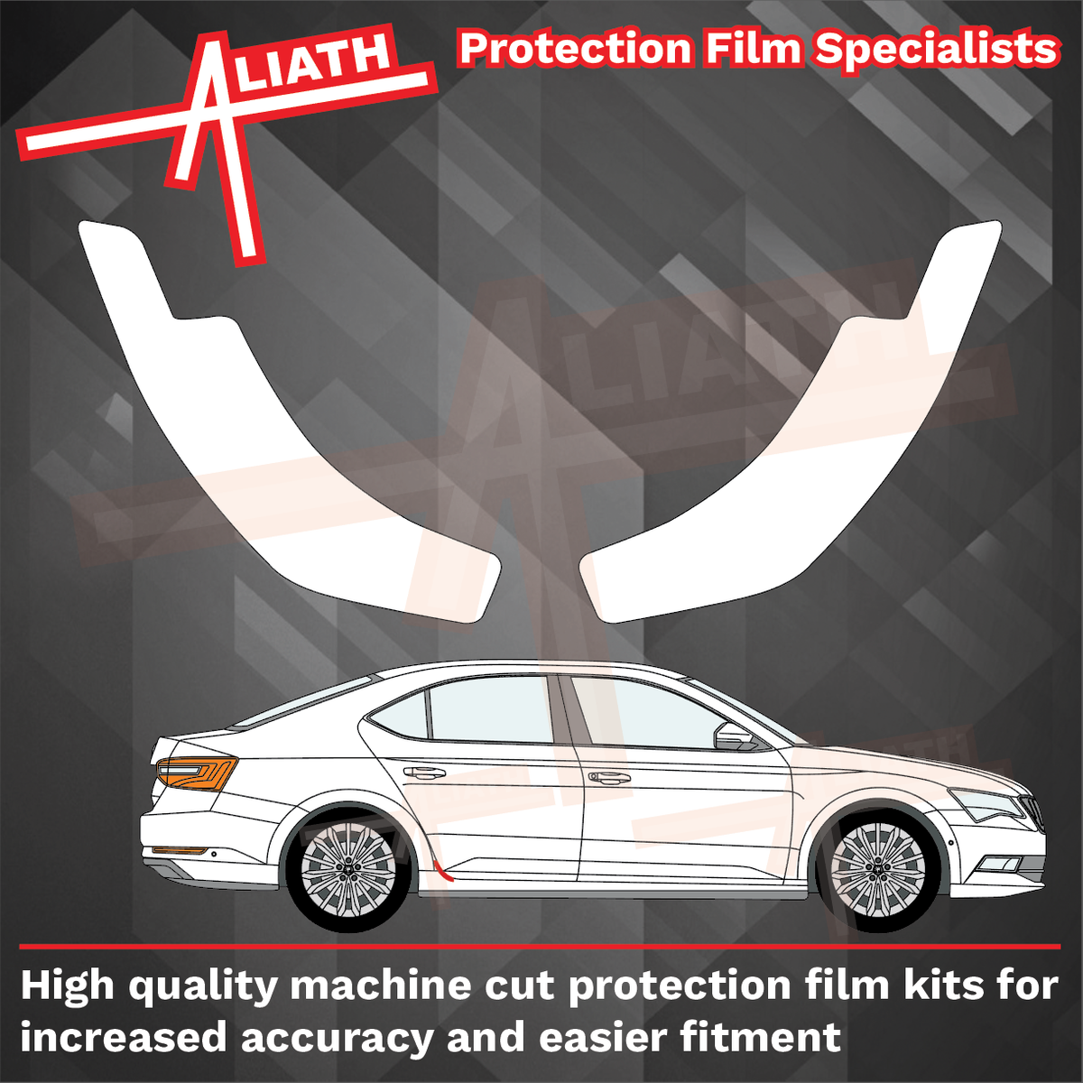Skoda Superb 2015-2024, Rear QTR Lower Arch CLEAR Paint Protection