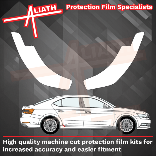 Skoda Superb 2015-2024, Rear QTR Lower Arch CLEAR Paint Protection