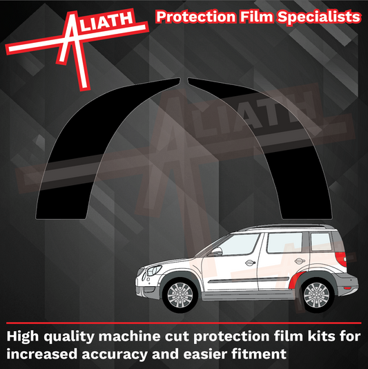 Skoda Yeti (Type 5L) 2009-2017, OE Style Rear Door Arch BLACK Paint Protection