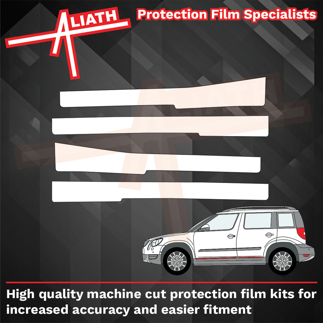 Skoda Yeti (Type 5L) 2009-2017, Door Sill Steps CLEAR / TRANSPARENT Scratch Protection