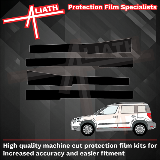 Skoda Yeti (Type 5L) 2009-2017, Door Sill Steps BLACK Scratch Protection