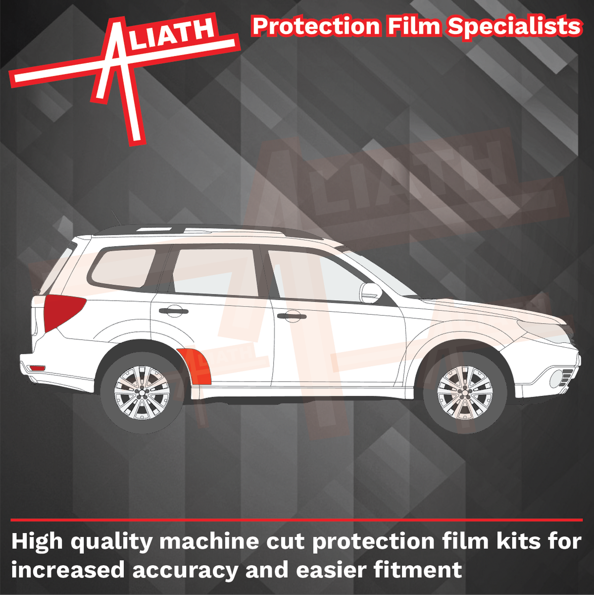 Subaru Forester 2008-2013, Rear Door Arches CLEAR Paint Protection