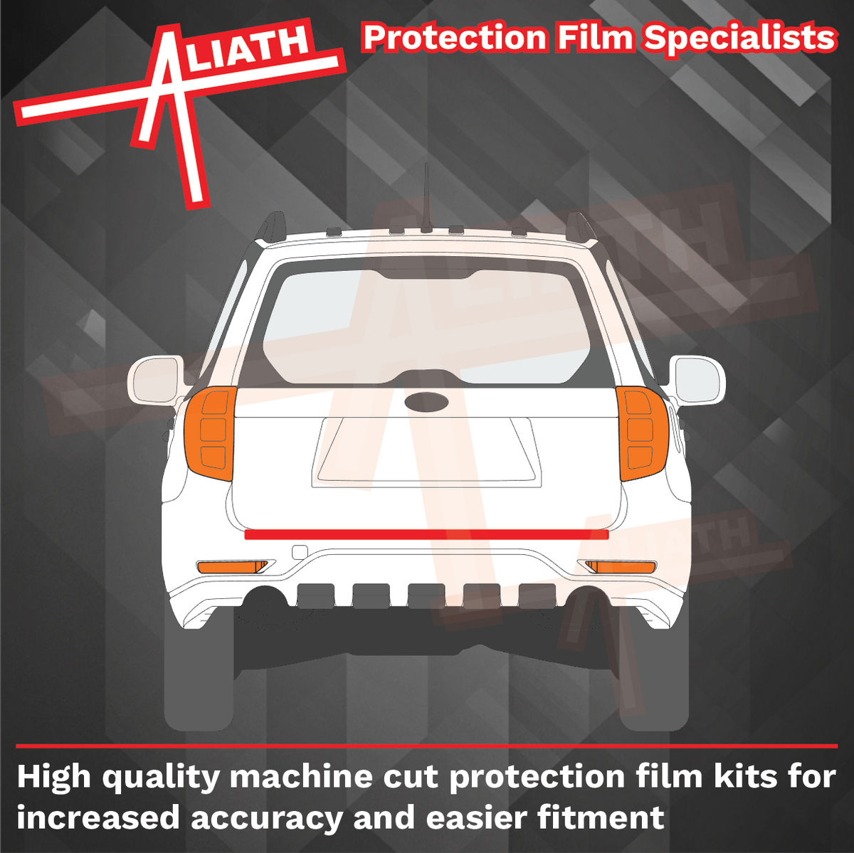 Subaru Forester 2008-2013, Rear Bumper Upper CLEAR Paint Protection