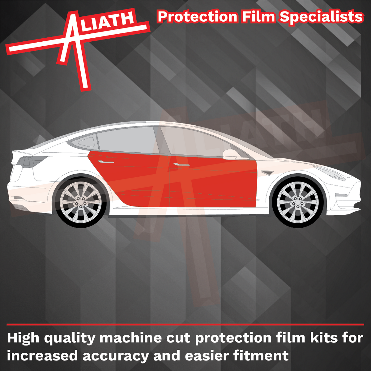 Tesla Model 3 2017-Present, Full Door Panels CLEAR Paint Protection