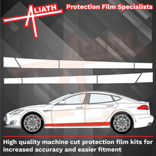 Tesla Model S 2012-Present, Lower Doors & Wings sections CLEAR Paint Protection