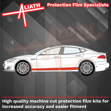 Tesla Model S 2012-Present, Lower Doors & Wings sections CLEAR Paint Protection