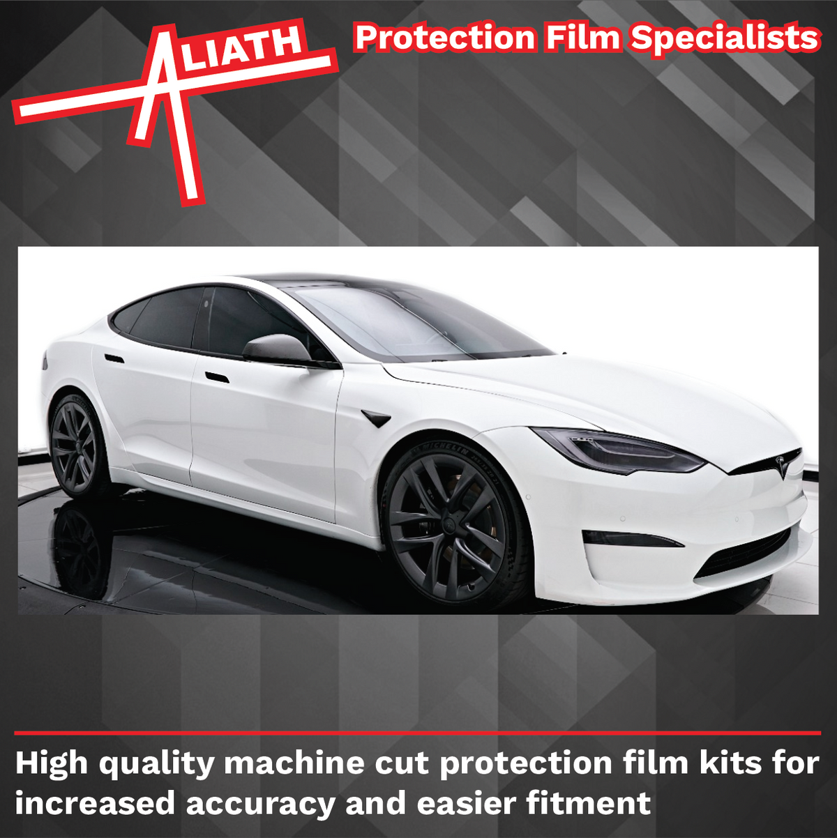 Tesla Model S 2021-Present, Front Bumper CLEAR Paint Protection