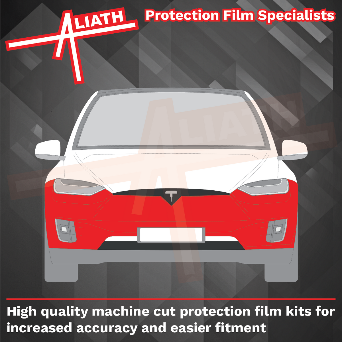 Tesla Model X 2016-2022, Front Bumper CLEAR Paint Protection