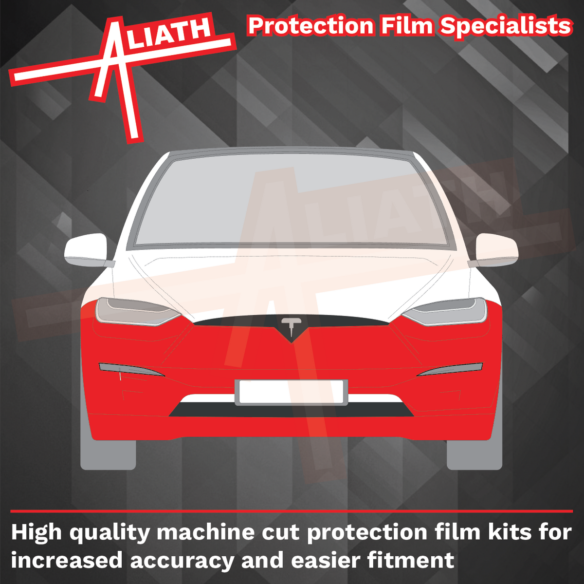 Tesla Model X 2022-Present, Front Bumper CLEAR Paint Protection